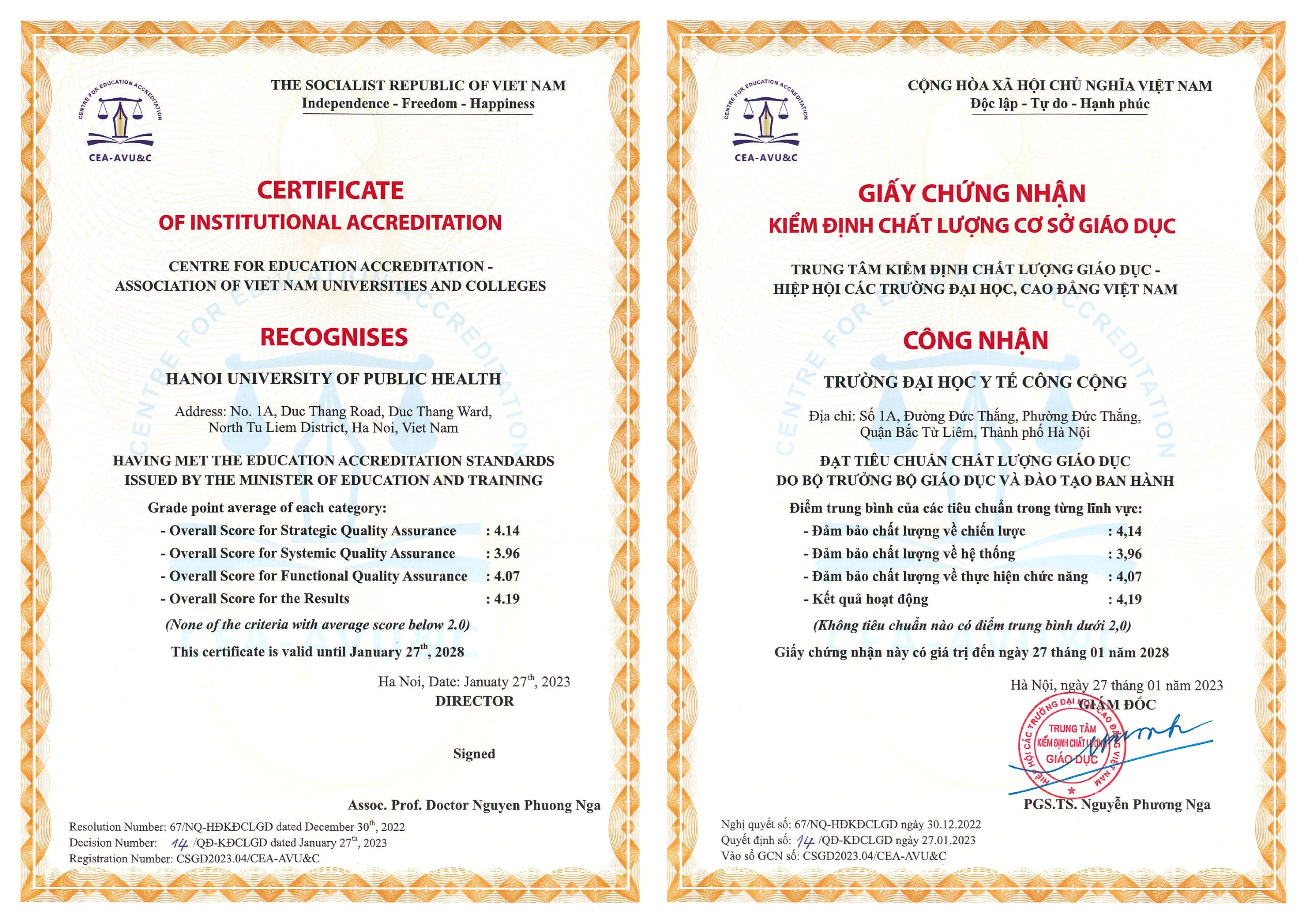 Chất lượng cơ sở giáo dục