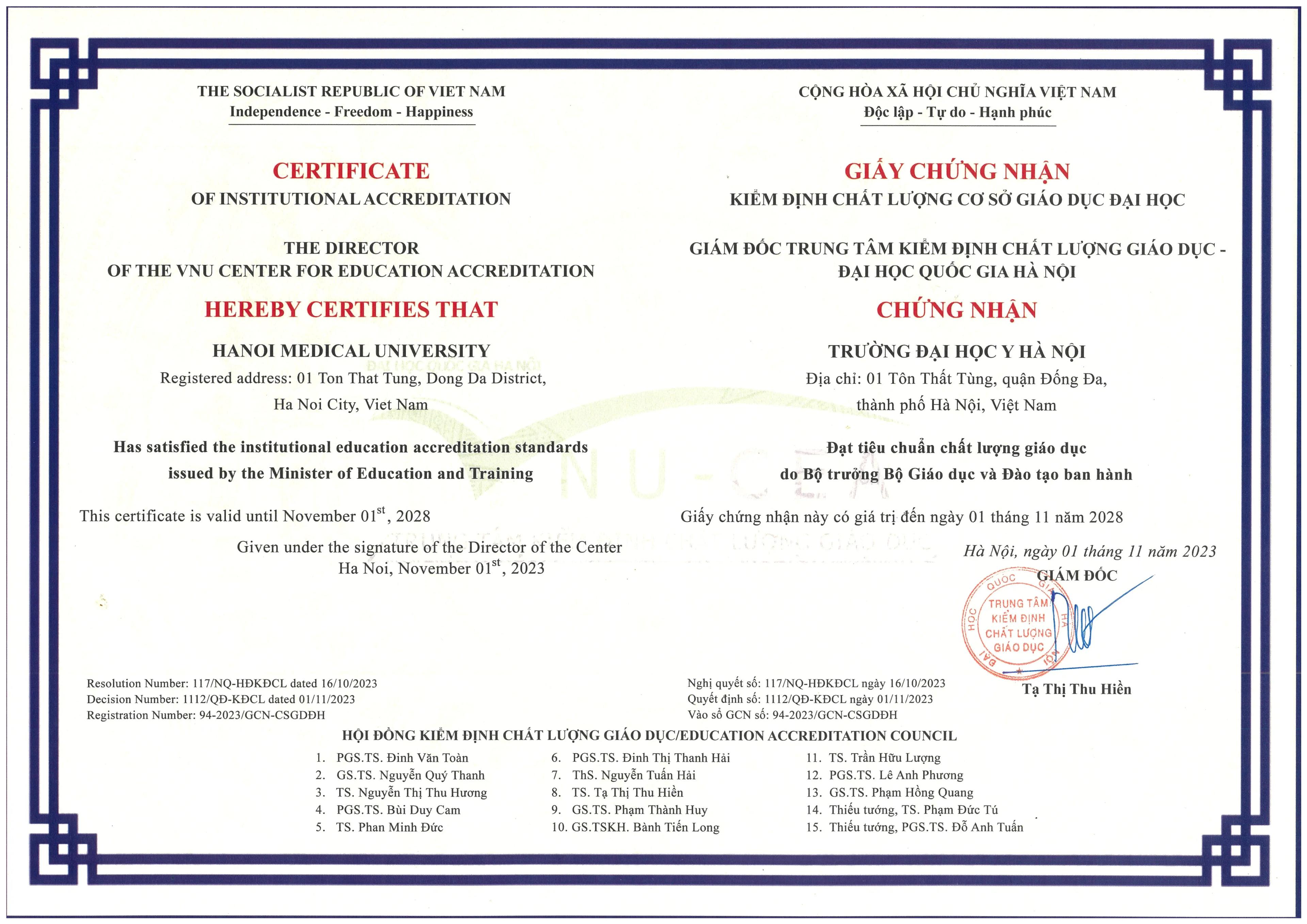 Chất lượng cơ sở giáo dục