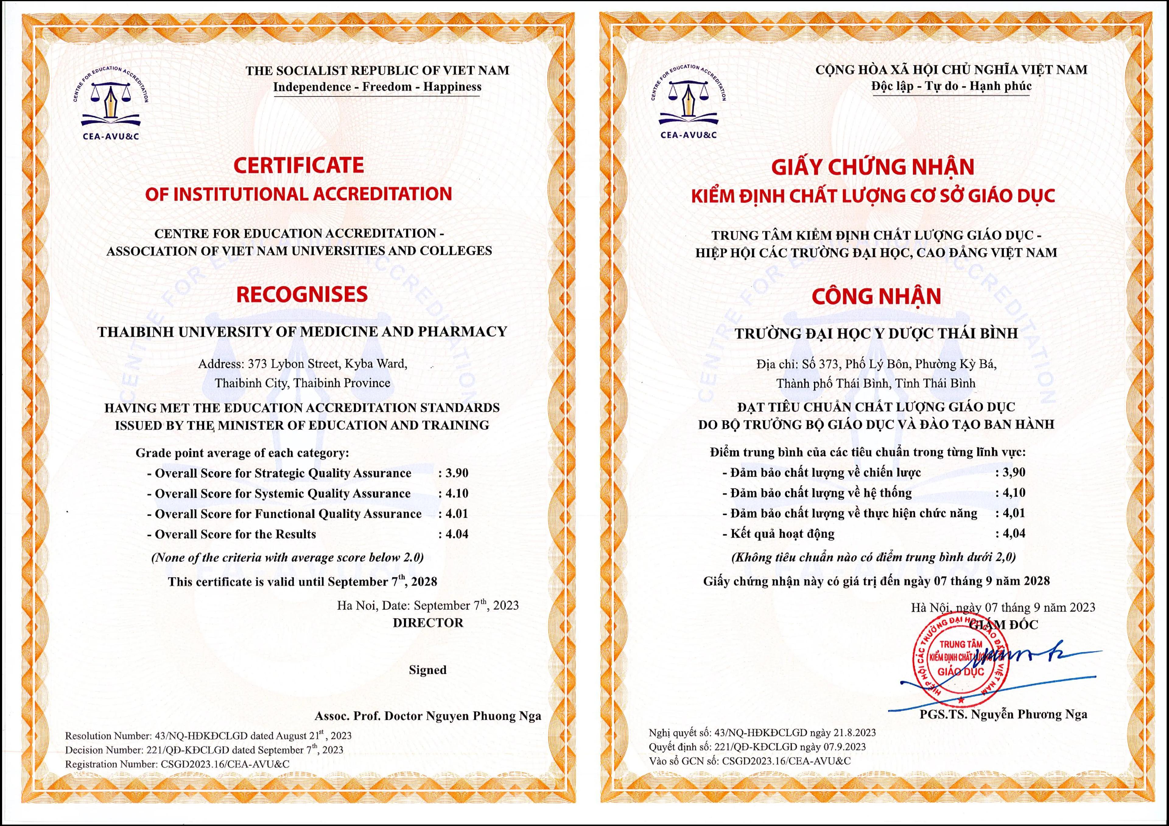 Chất lượng cơ sở giáo dục