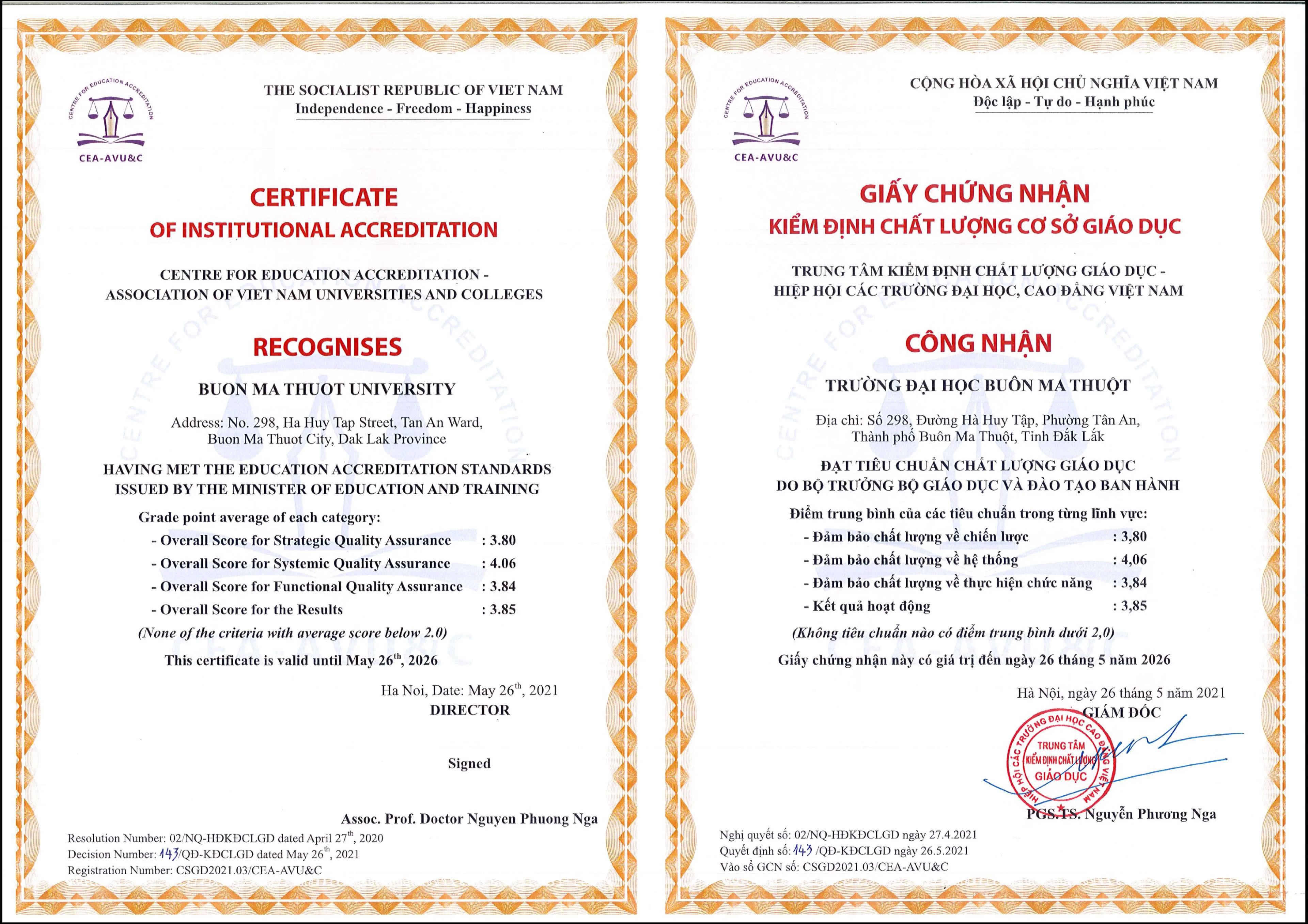 Chất lượng cơ sở giáo dục