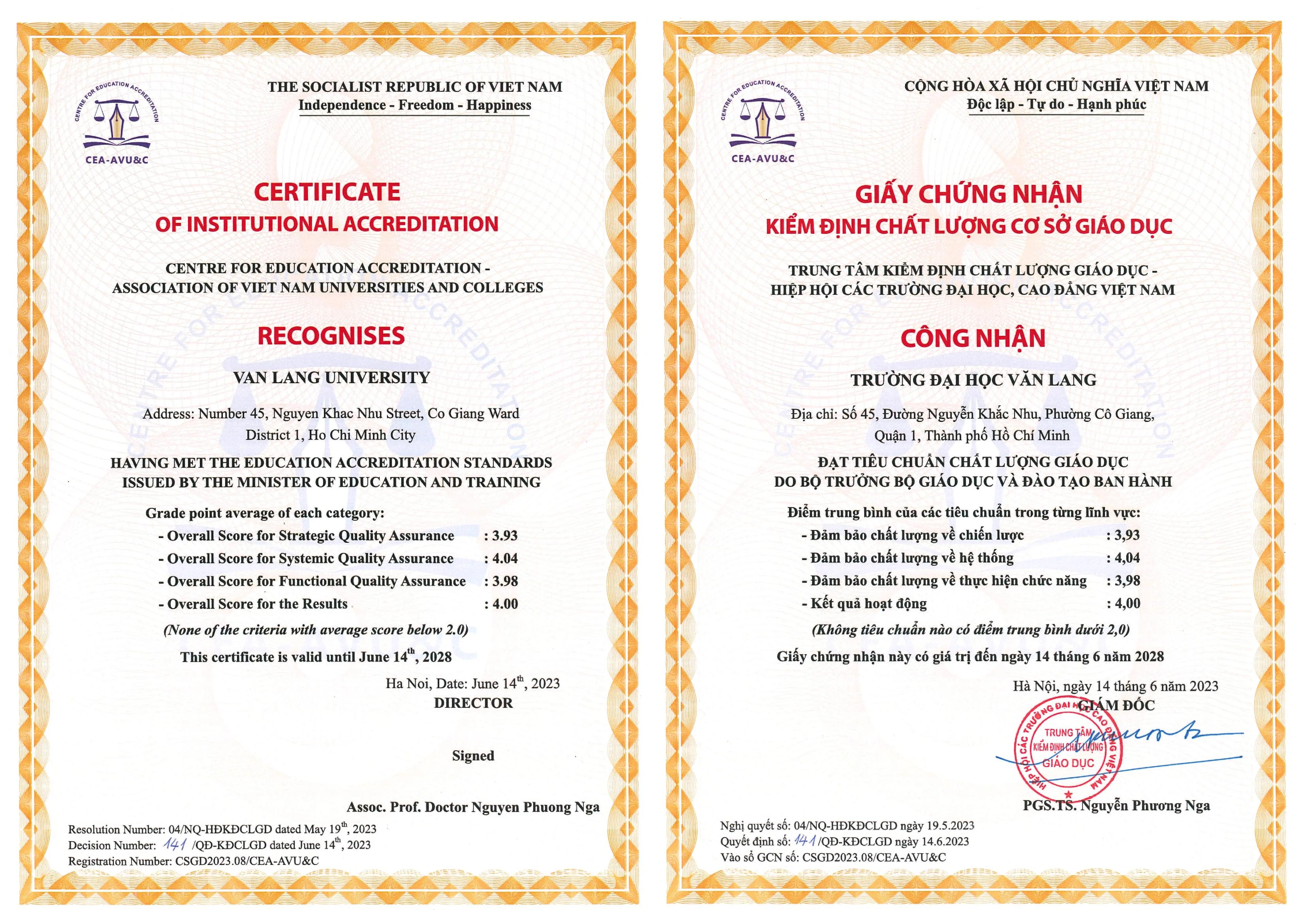 Chất lượng cơ sở giáo dục