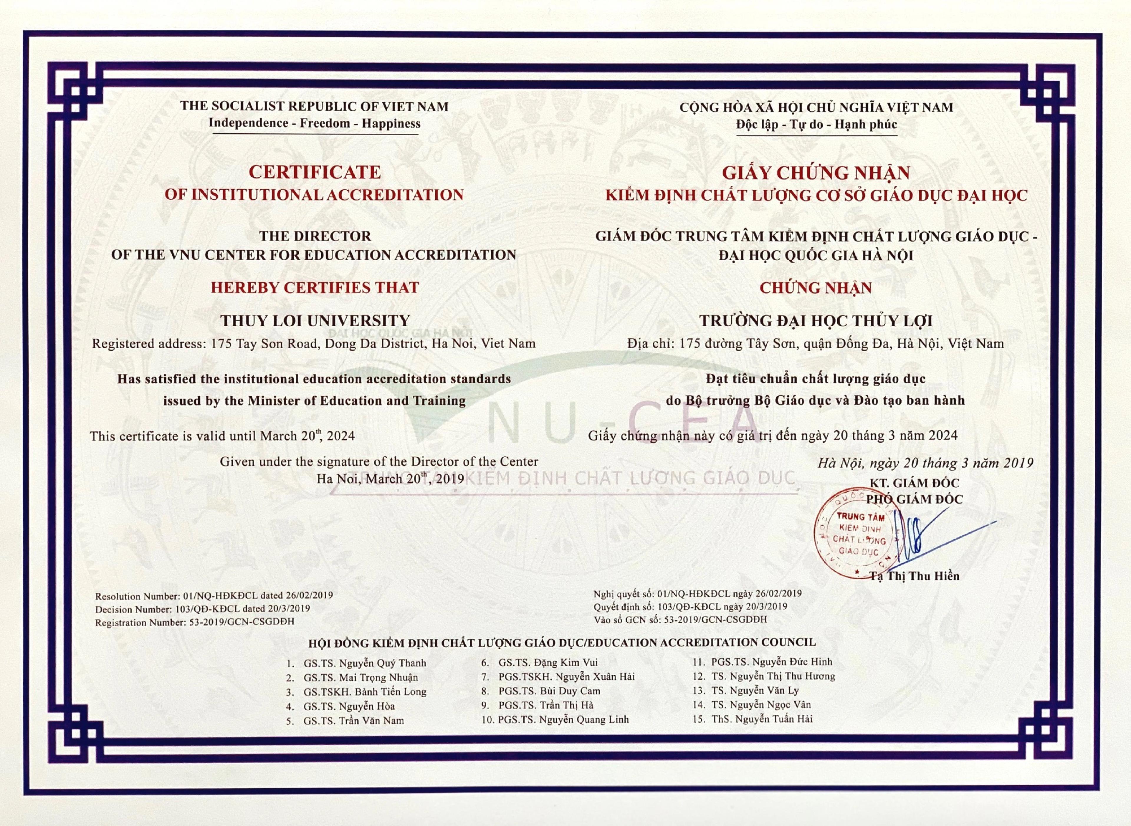 Chất lượng cơ sở giáo dục