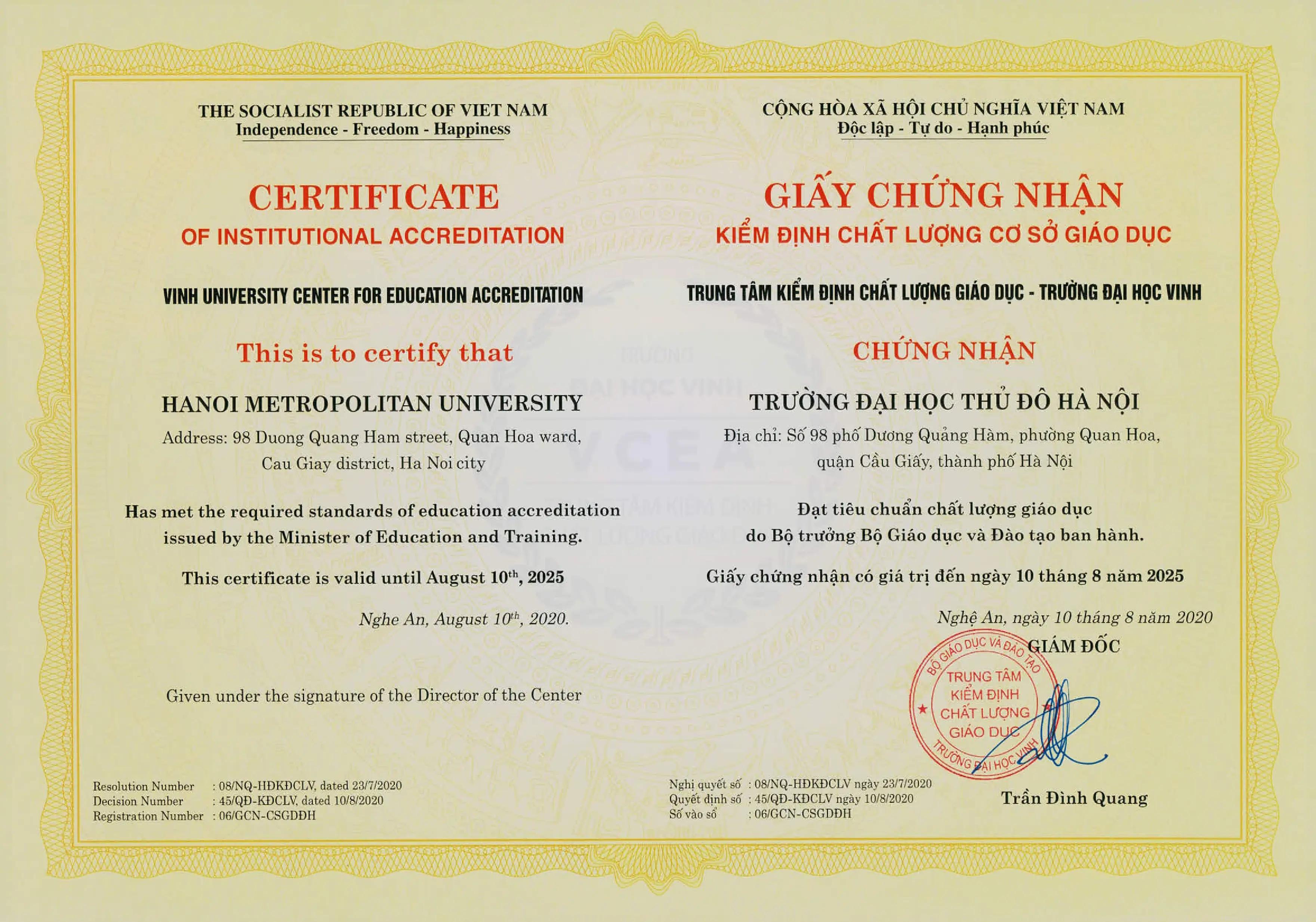 Chất lượng cơ sở giáo dục