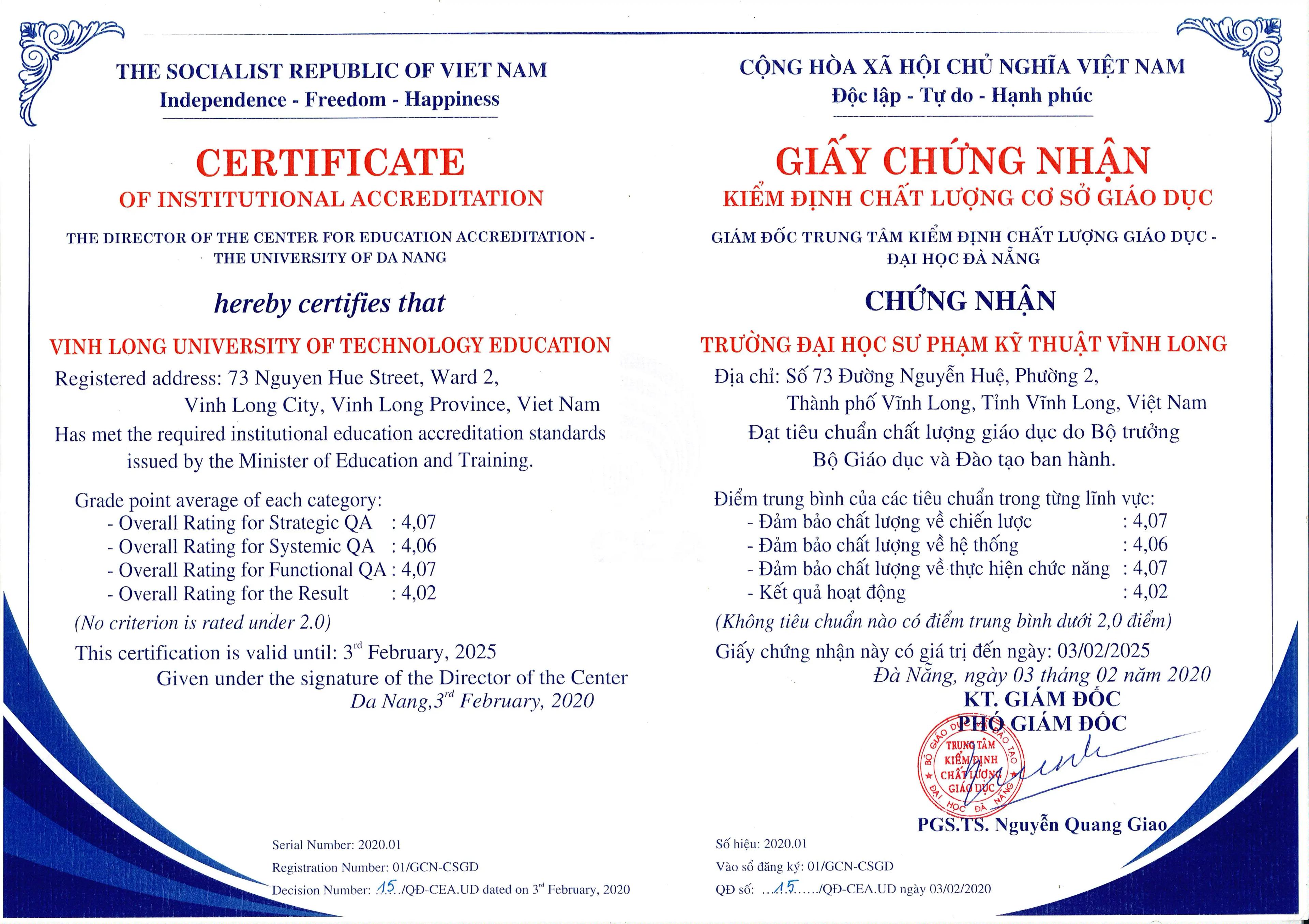 Chất lượng cơ sở giáo dục