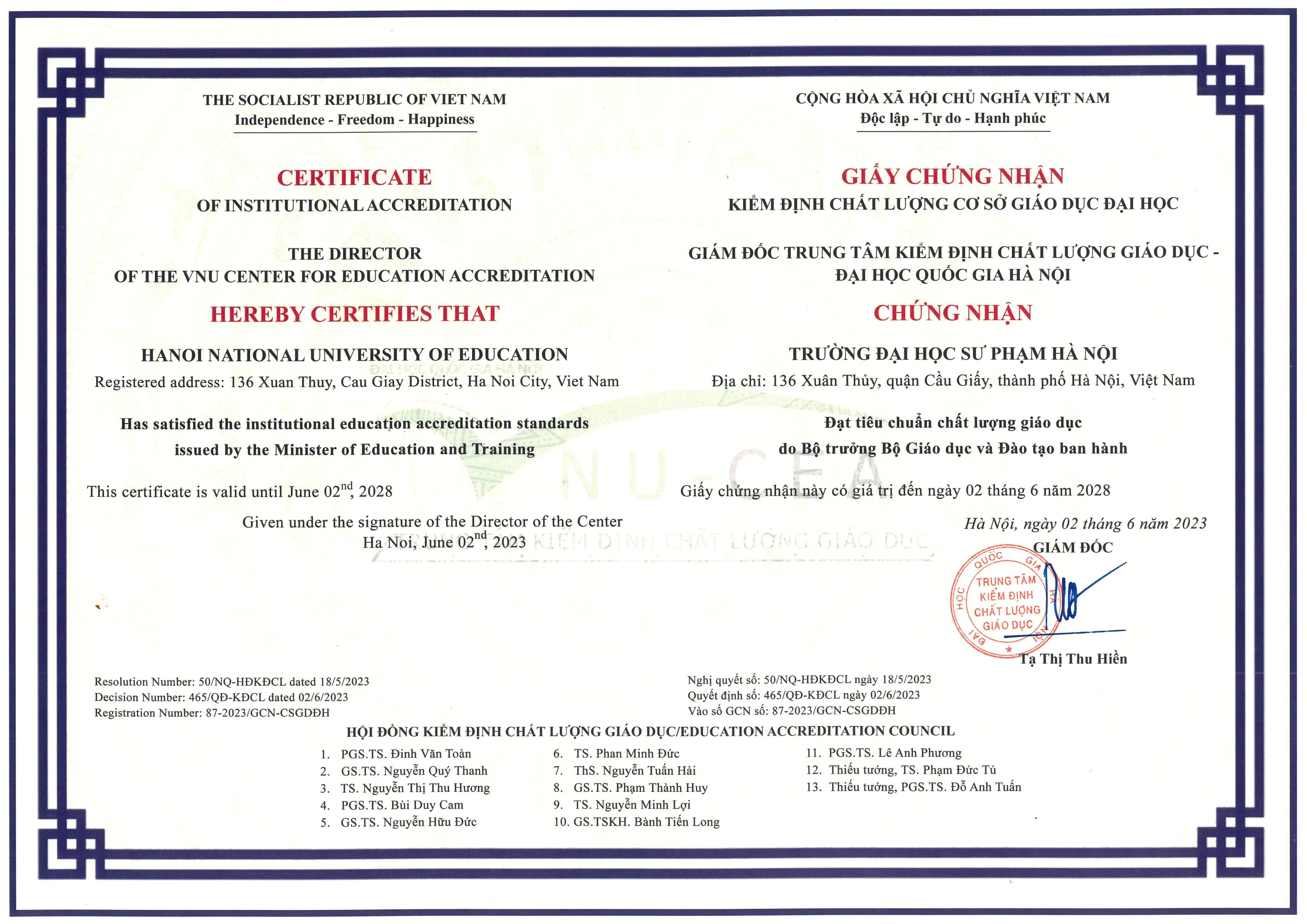 Chất lượng cơ sở giáo dục