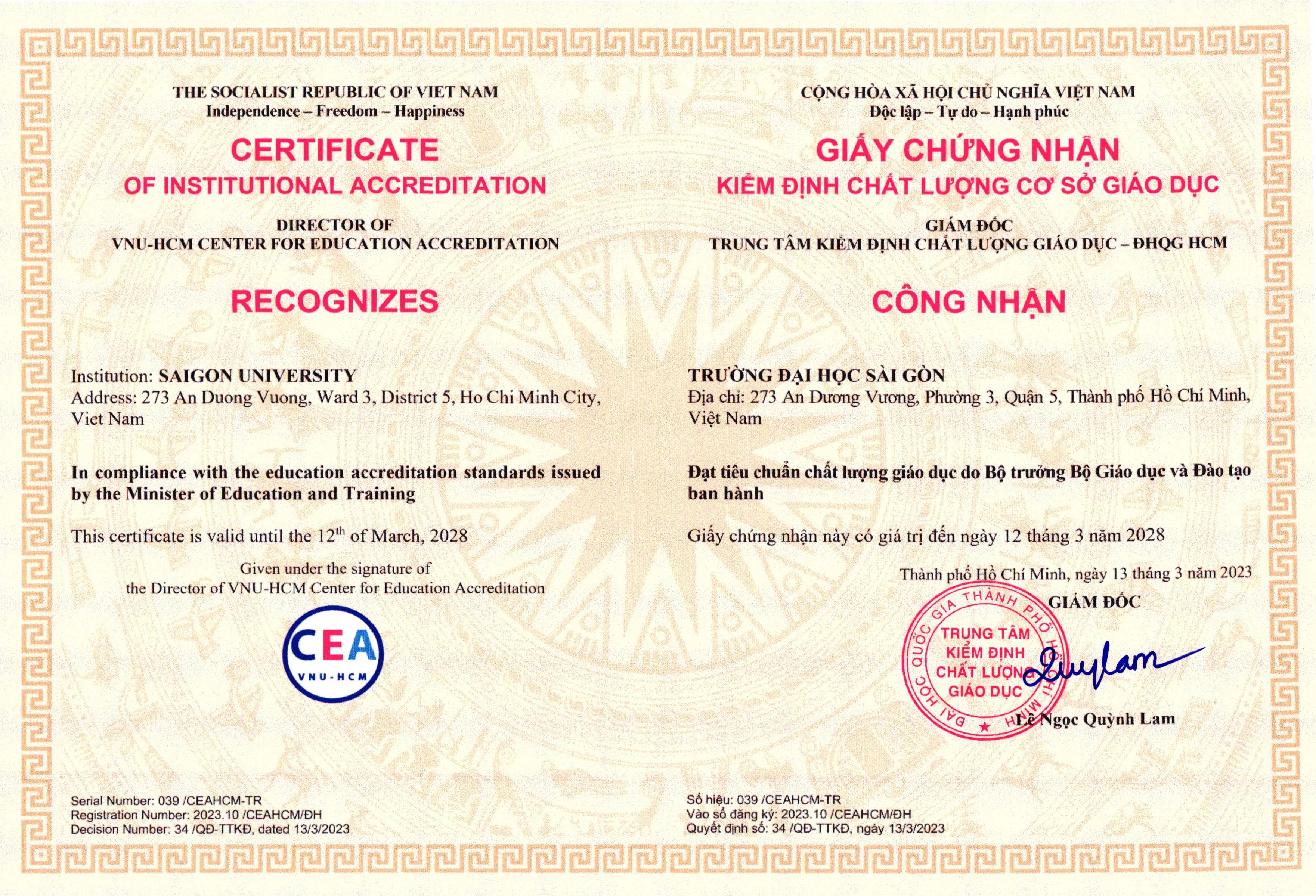 Chất lượng cơ sở giáo dục