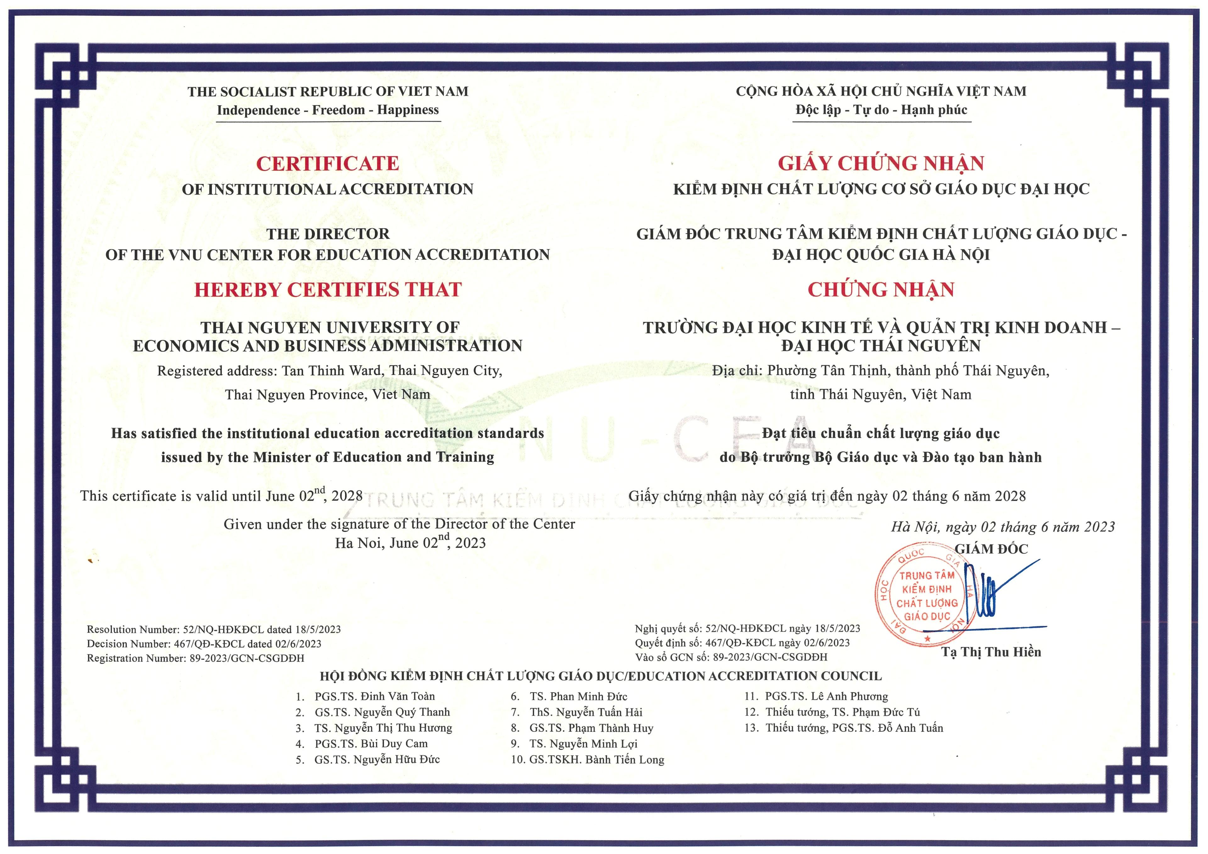 Chất lượng cơ sở giáo dục