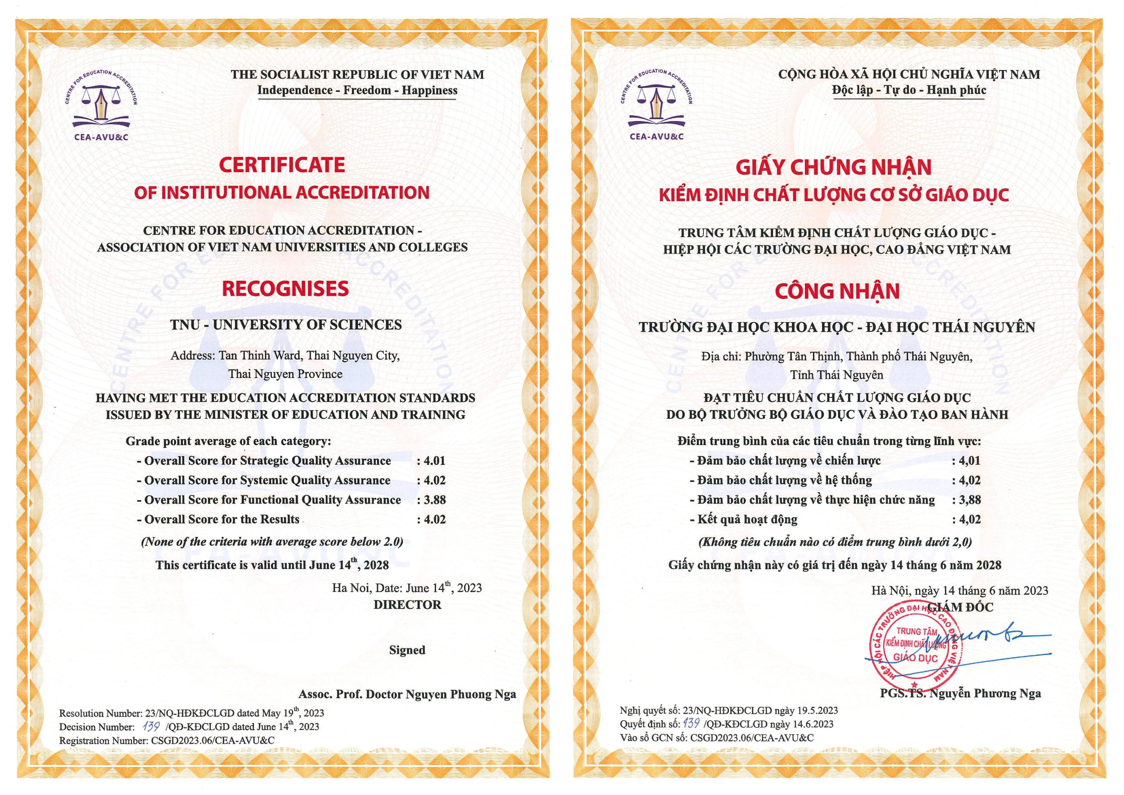 Chất lượng cơ sở giáo dục