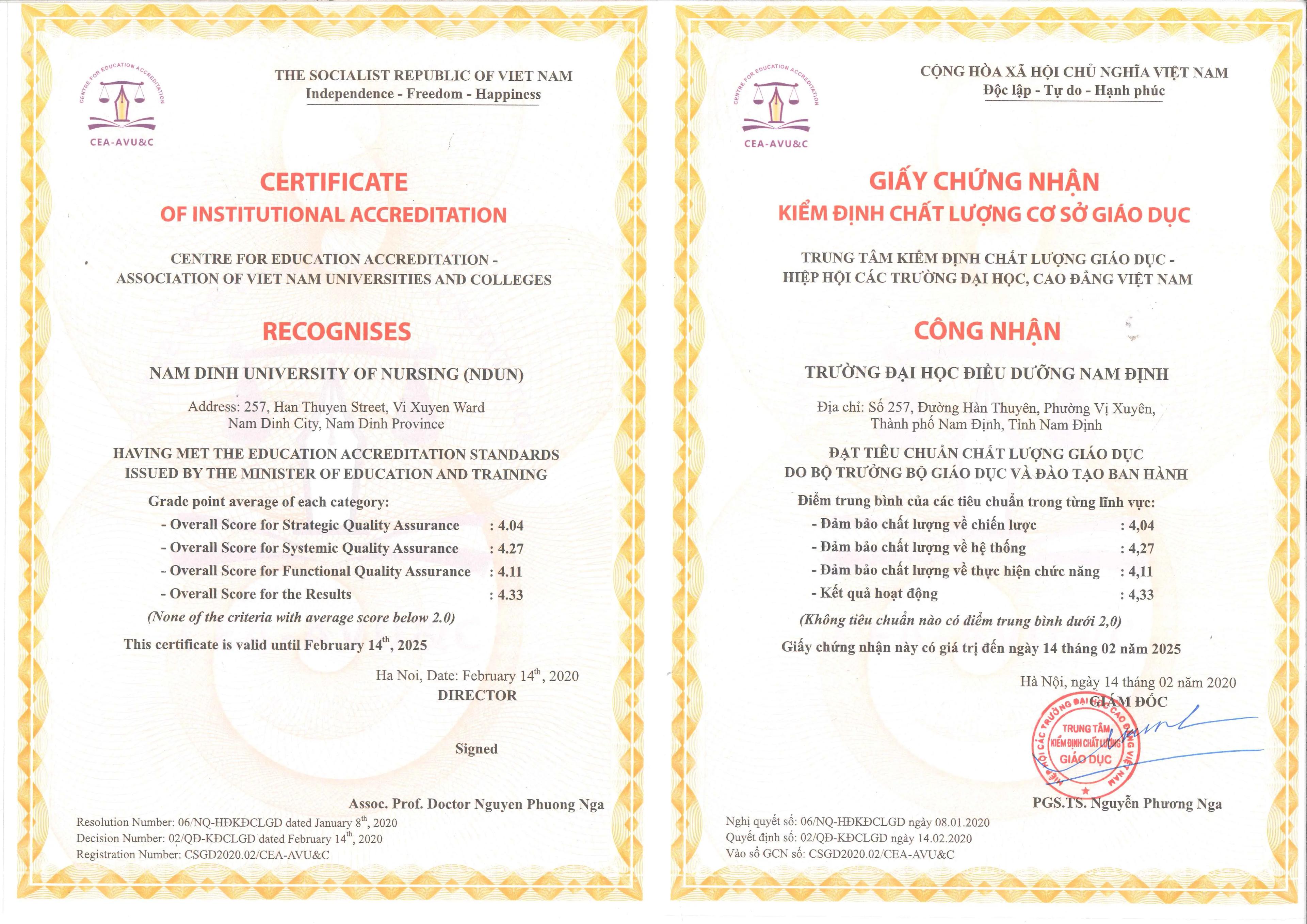 Chất lượng cơ sở giáo dục