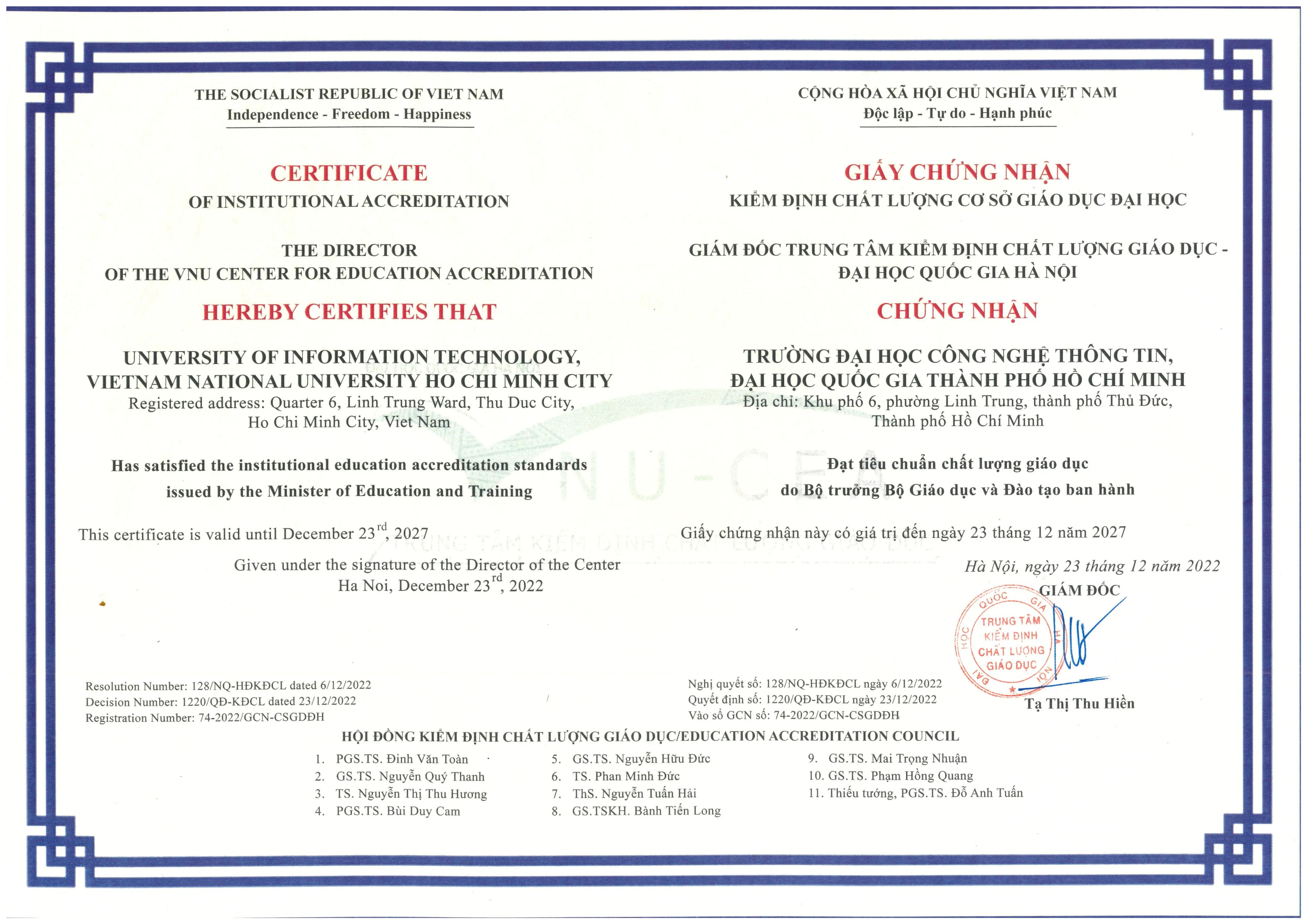 Chất lượng cơ sở giáo dục