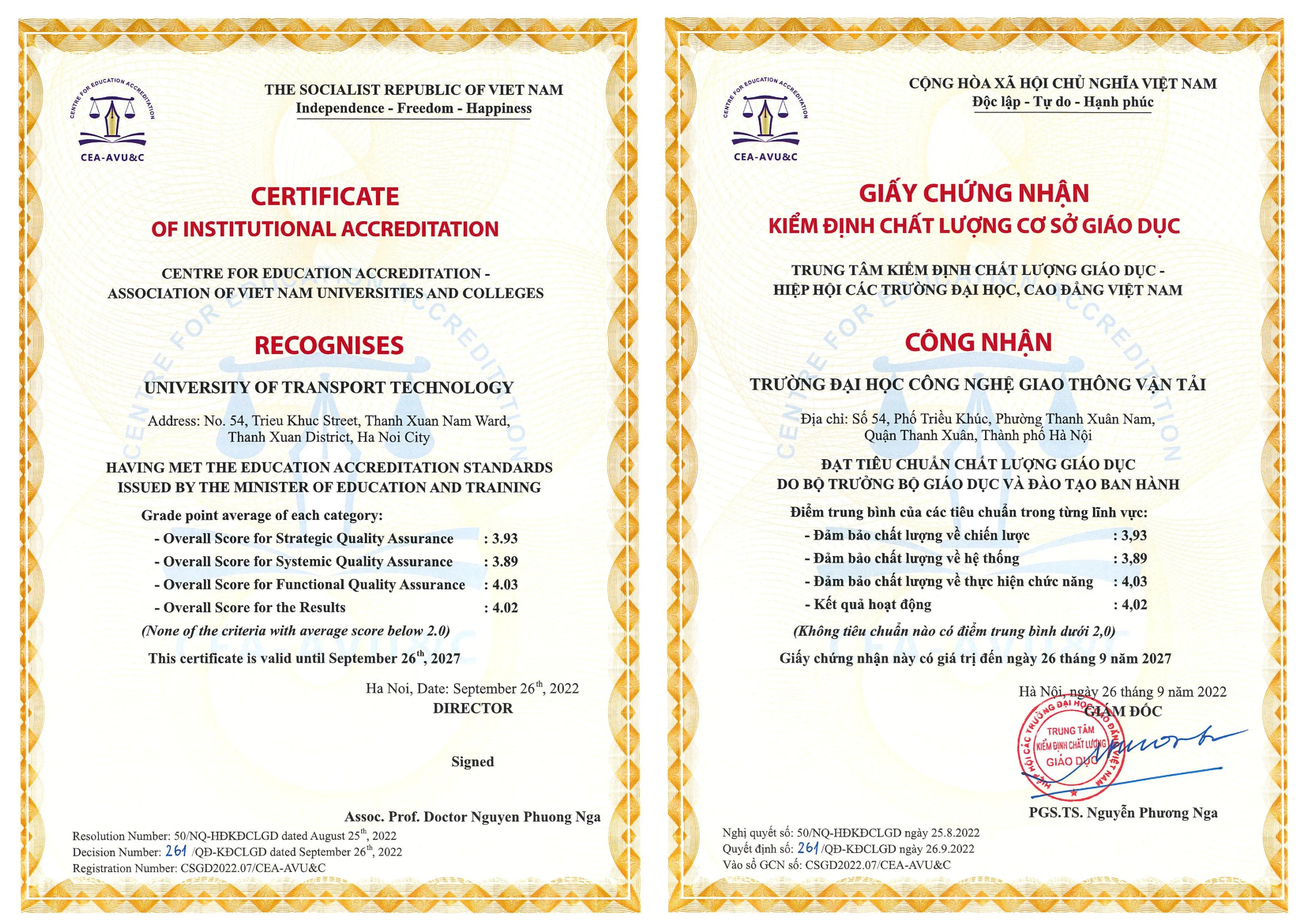 Chất lượng cơ sở giáo dục