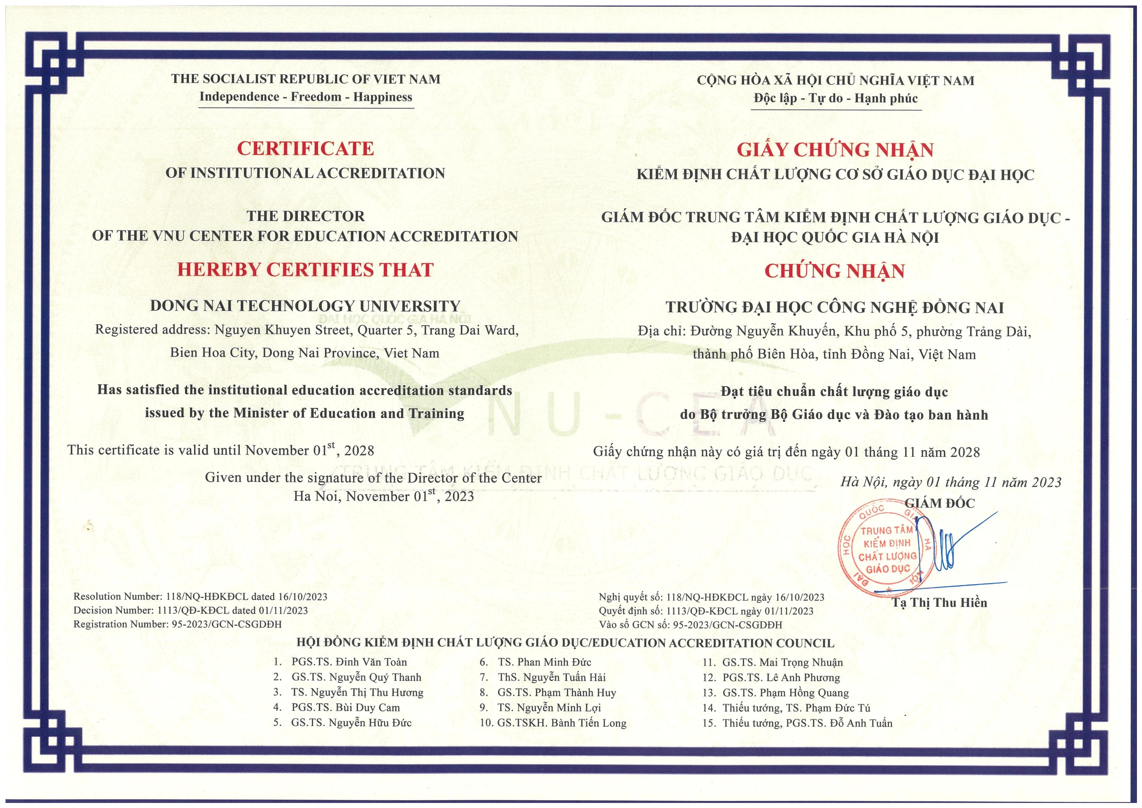 Chất lượng cơ sở giáo dục