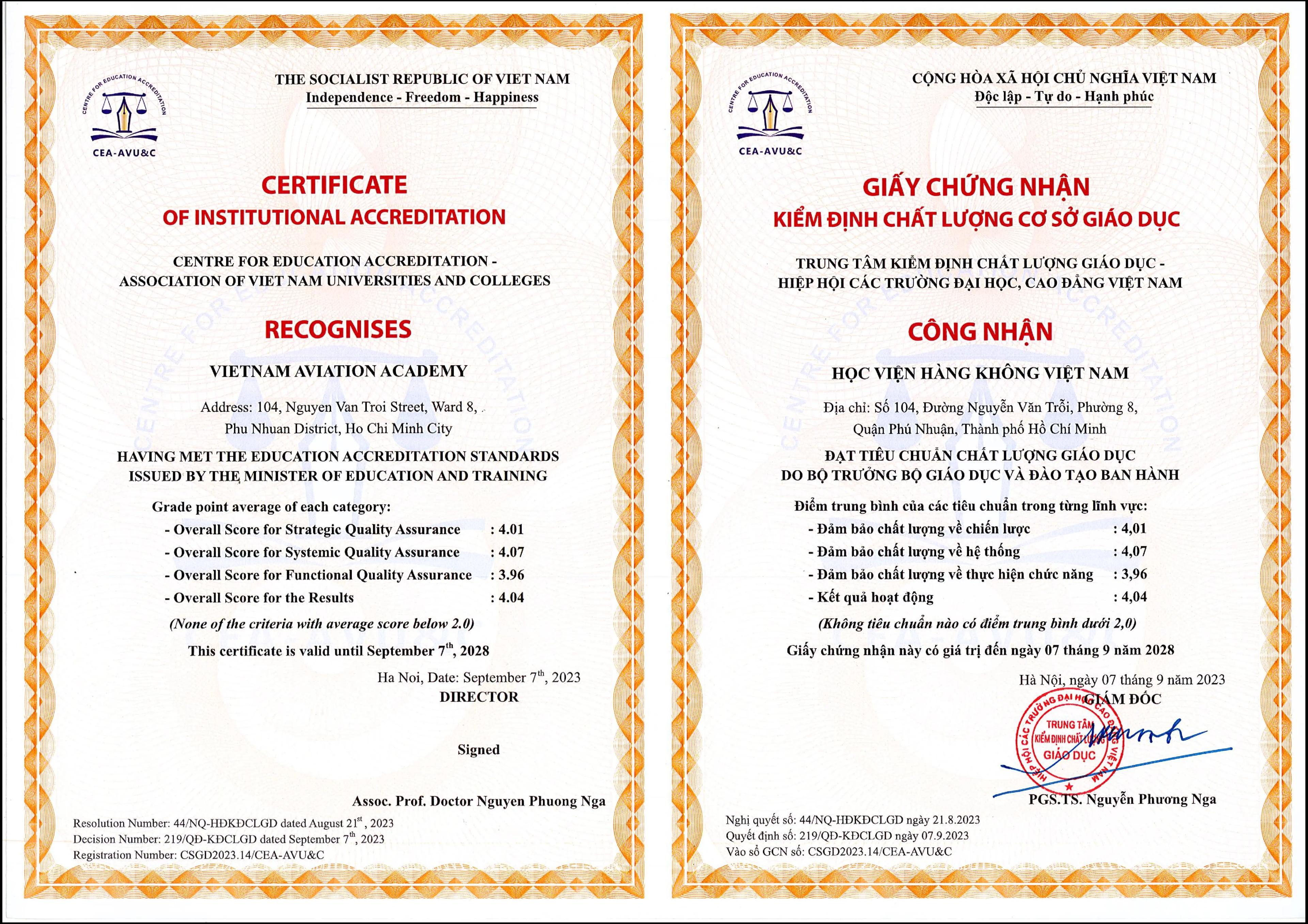 Chất lượng cơ sở giáo dục