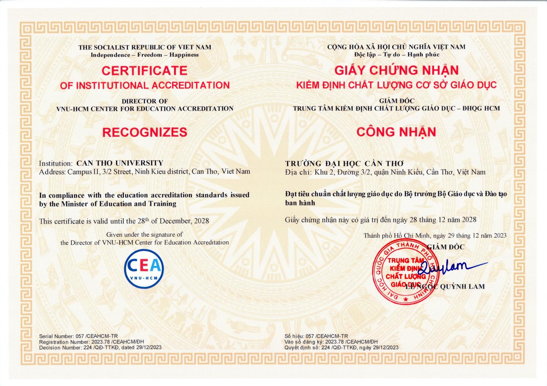 Chất lượng cơ sở giáo dục