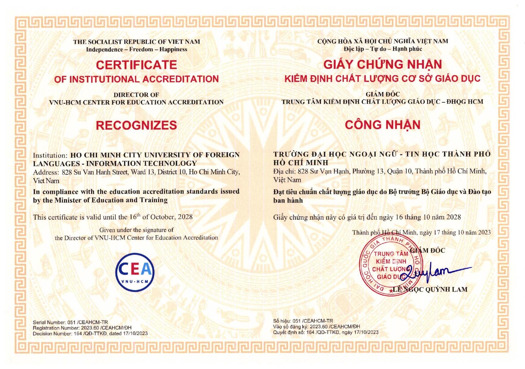 Chất lượng cơ sở giáo dục